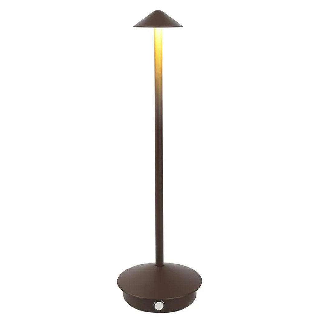 Luminaria Abajur de Mesa LED 3 Tons Controle de Intensidade USB Bateria Recarregavel Casa Quarto Cabeceira