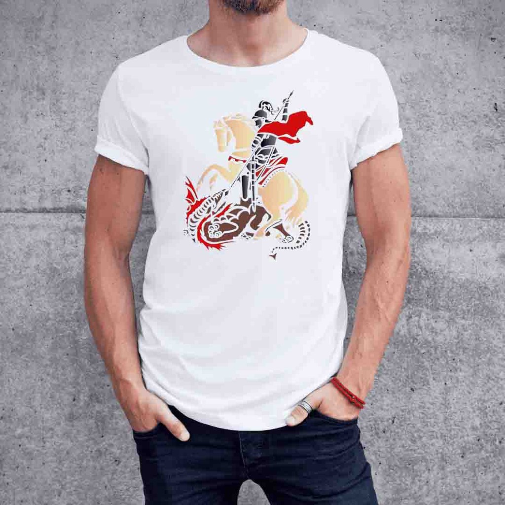 Camiseta Umbanda Ogum São Jorge Colorido - Umbanda Candomblé - Unissex