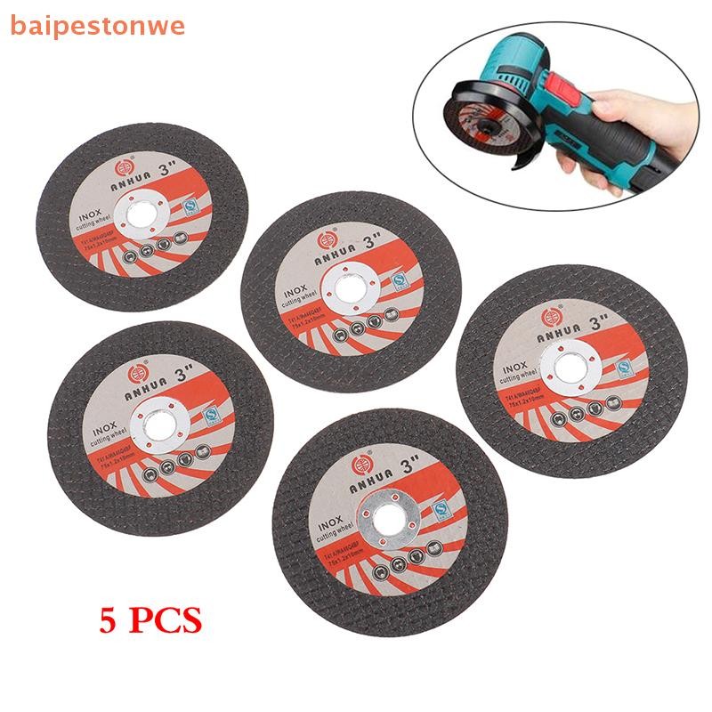 [baipestonwe] 5pcs 3 Polegadas 75 * 1.2 * 10 Furos Disco De Corte De Resina Circular Lixa De Rebolo 75 Mm Para Rebarbado em Oferta na Shopee