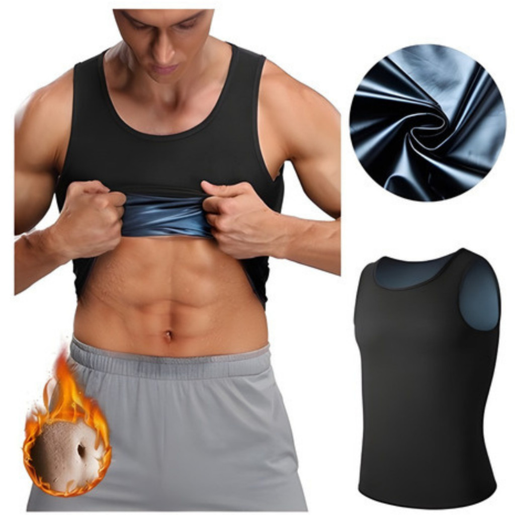 Camiseta Regata Termica Cinta Camisa Compressão Abdominal Masculino Sauna Modeladora Redutora Medidas