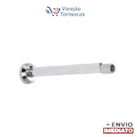 Cano Para Chuveiro Braço De Alumínio 30CM Polido