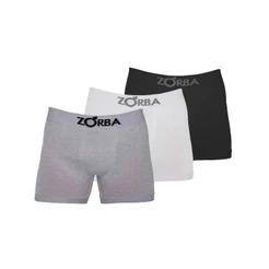 Kit 3 Cuecas Boxer Zorba Algodão Seamless Colorido Ref 781