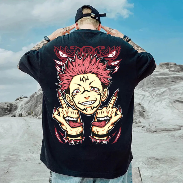 Camiseta Oversized Estampada Anime Costas Super Confortavel Jujutsu Streetwear Nerd Geek Japones