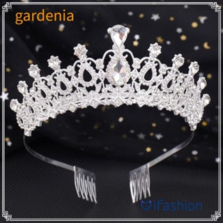 GARDENIA Crystal Headband , Com Pentes Jóias Prata Tiara Crown , Festa De Aniversário De Moda Casamento Noiva Headbands Mulheres Meninas