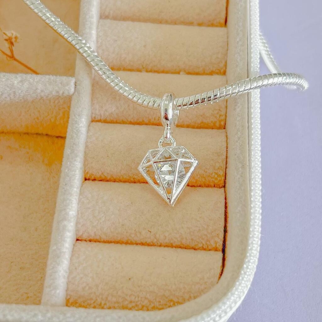 Berloque Diamante a prata 925 life charm