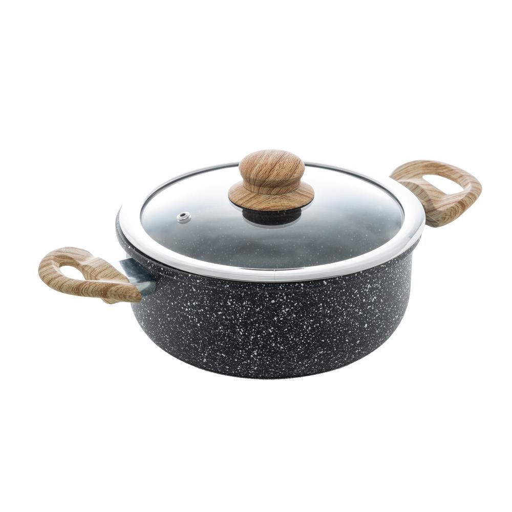 Caçarola Wolff de Indução em Alumínio e Cerâmica Preta 20cm - Home & Living