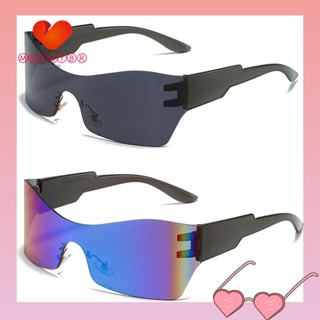 MOILYBR Wrap Around Sunglasses UV400 Para Mulheres Homens Óculos De Proteção Esportivos Futuristas Sem Aro