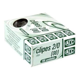 Clips Galvanizado 2/0 ACC 100un para Papel em Oferta na Shopee