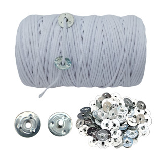 Pavio Vela Aromatica Artesanais 100% Algodão Medio 2mm Com Ilhos - 5 Metros Pavio com 50 ilhos em Oferta na Shopee