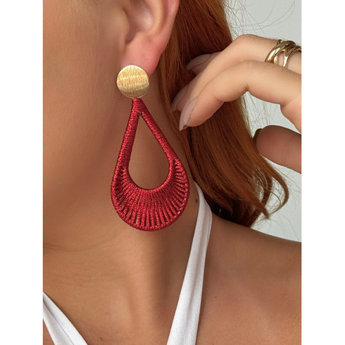 Brincos De Palha Formato Geométricos De Verão/ Para Festas E dias leves em Oferta na Shopee