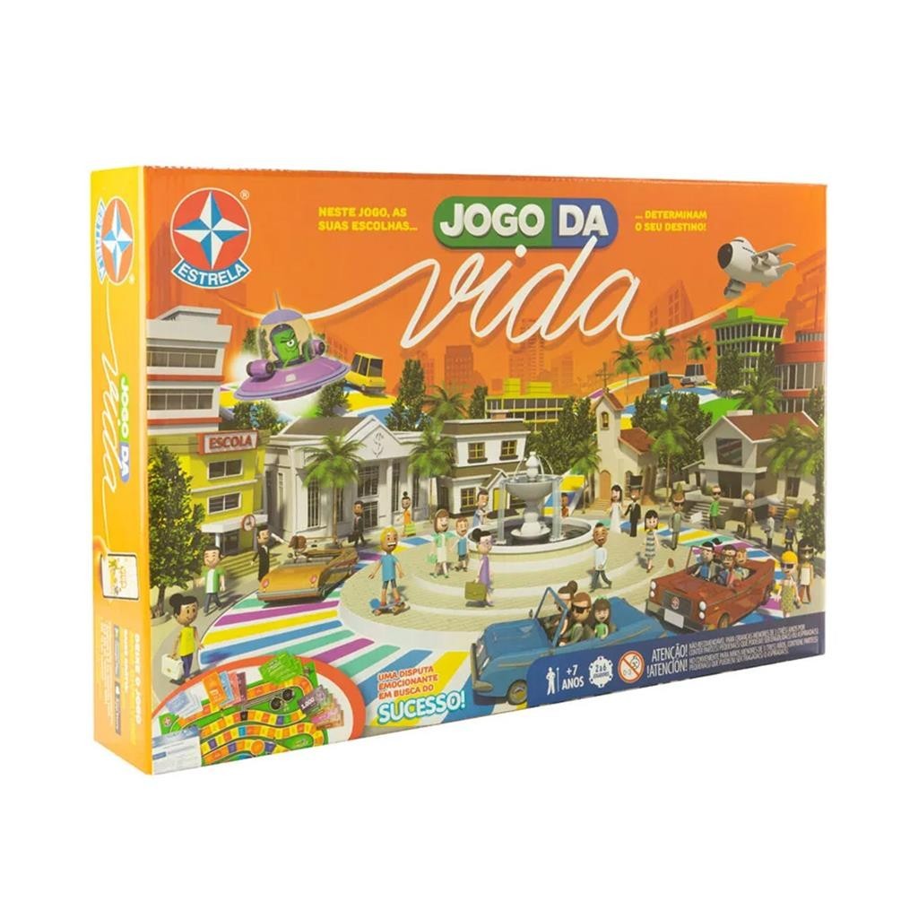 Tabuleiro Jogo Da Vida Classico Nova Edicao Atualizado Com Aplicativo - Estrela