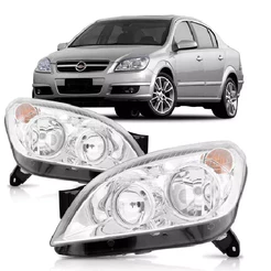 Farol Vectra 2006 2007 2008 Foco Duplo Cromado Manual