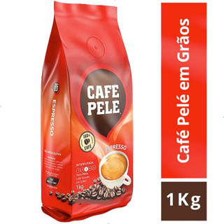 Café Pelé Pouch Espresso Superior Puro Torrado Em Grãos 1kg em Oferta na Shopee