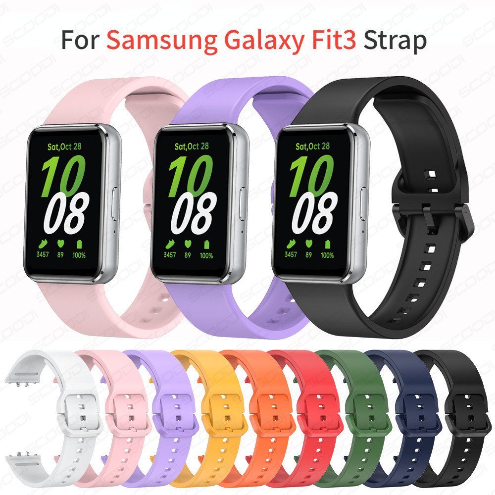 Pulseira De Silicone Relógio Para Samsung Galaxy Fit3 Substituição Fit 3 Acessór