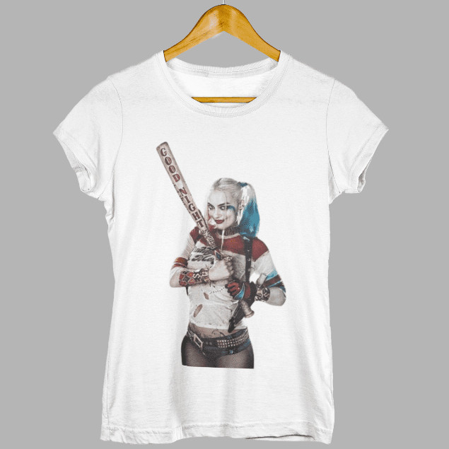 Blusinha Arlequina Baby Look Camisa Feminina Malha Fria Qualidade Promoção
