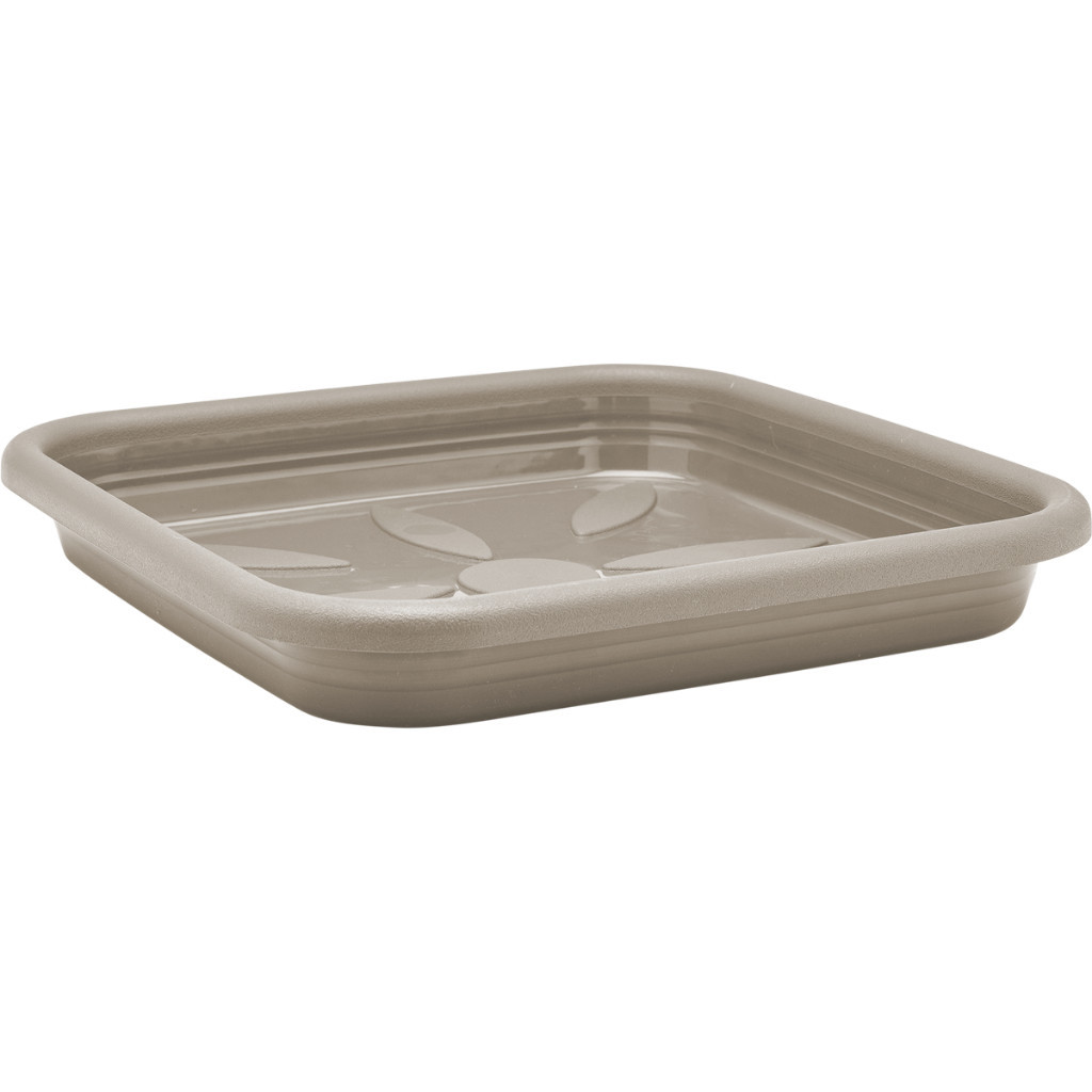 Kit 5 Pratos De Vaso Quadrado De Plástico Resistente N 3