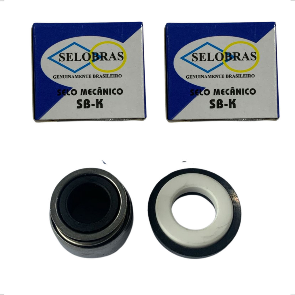 Kit 2 Selo Mecânico 12mm sbk T-02 Selobras Bomba Periferica Ferrari Intech Machine Italianinha Famac