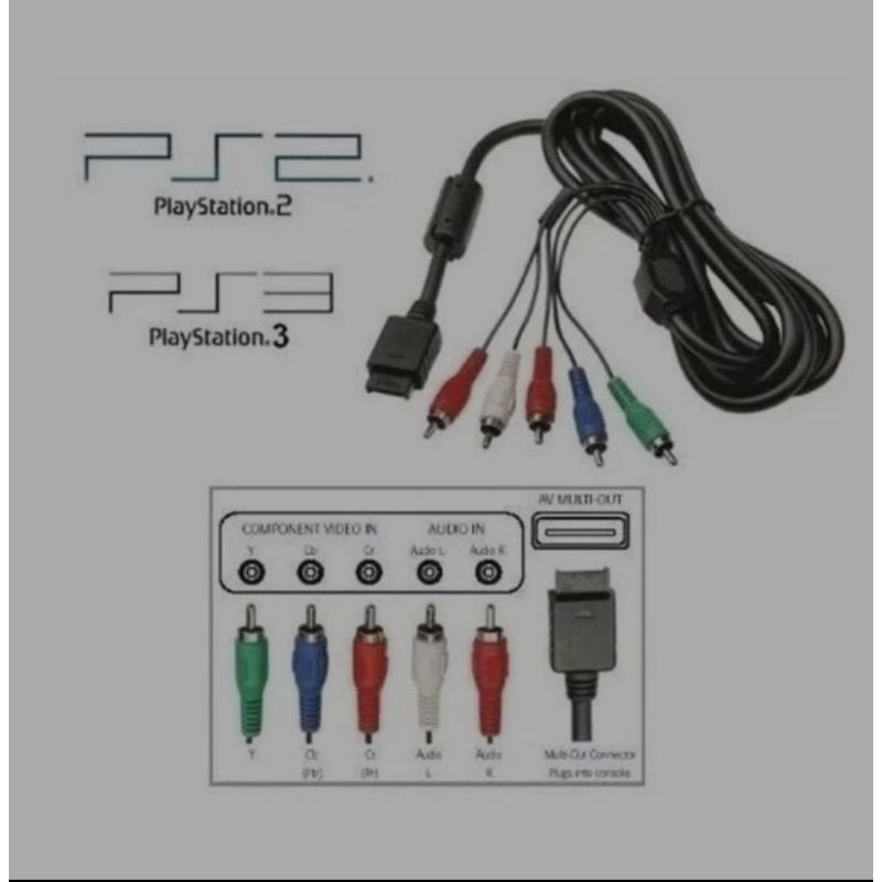 Cabo Vídeo Componente Xd540 Para Playstation Ps2 Ps3 Novo NOVO PROMOÇÃO