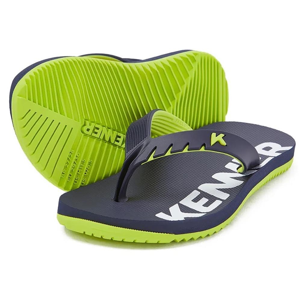 Chinelo Infantil Kenner Red Kids - Marinho e Verde - Men Shoes