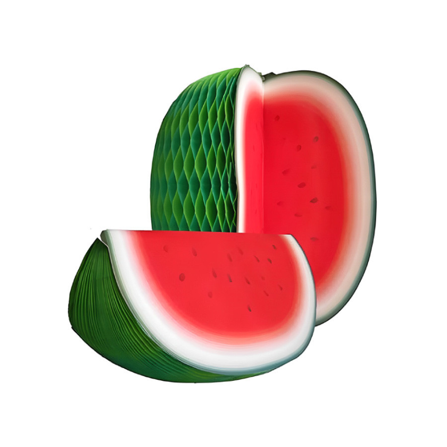 Enfeite de Papel Seda - Melancia Fatiada - 33cm - 1 unidade - Girotoy - Rizzo em Oferta na Shopee