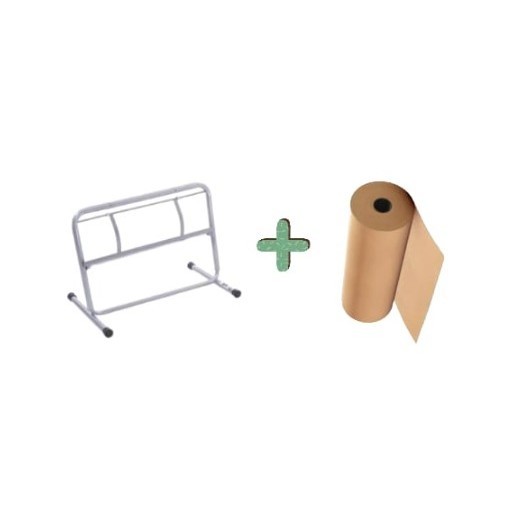 Kit Suporte de Papel  +  Bobina Semi Kraft 40cm Mesa