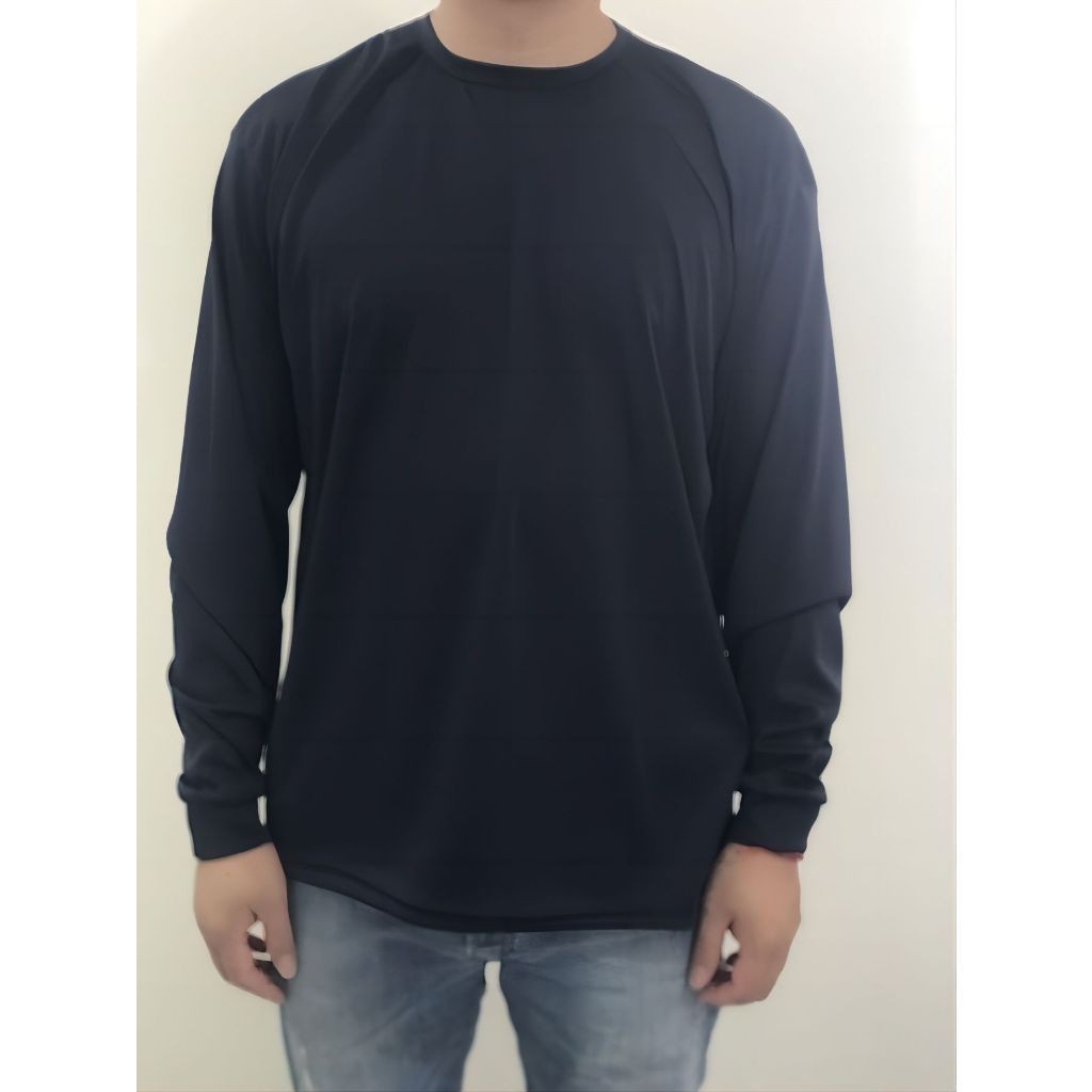Camisas Manga Longa Masculina Poliester Academia Termica Corrida Exercícios Proteção do Sol Solar