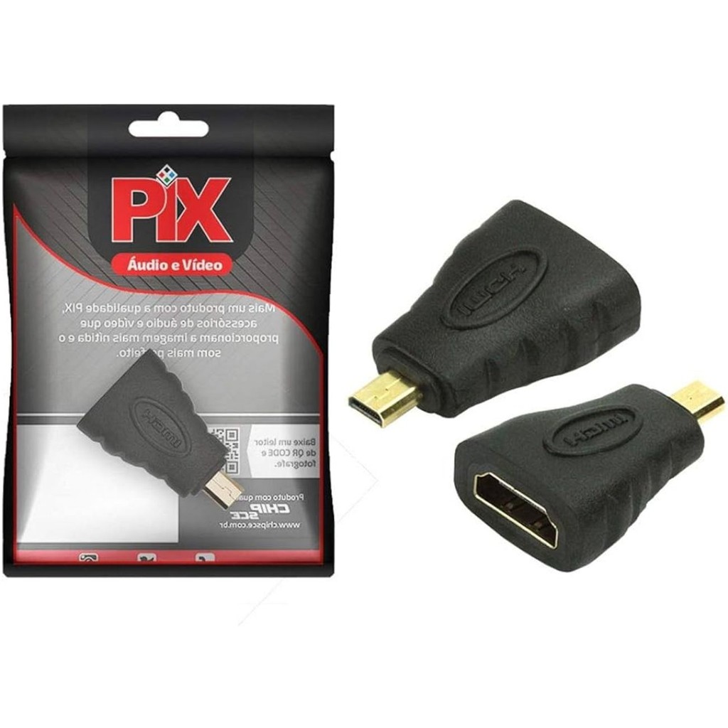 ADAPTADOR MICRO HDMI - MICRO HDMI MACHO PARA HDMI FEMEA