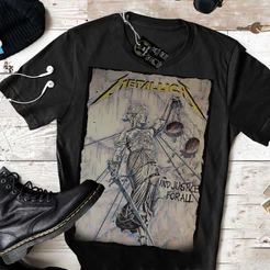 Camiseta Camisa T Shirt 100% Algodão Banda de Rock Metalica Camisa top !