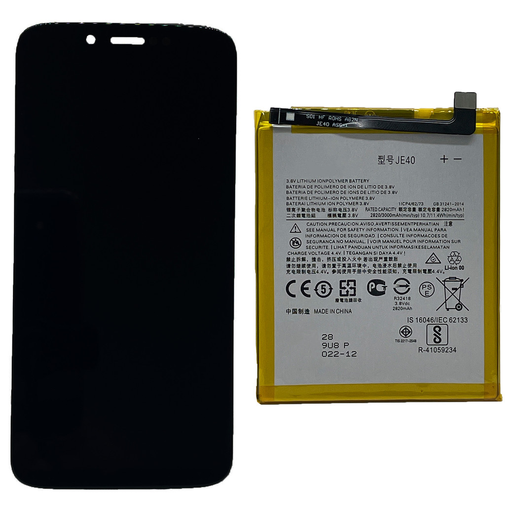 Tela Frontal Compatível com Moto G7 play + Bateria JE40