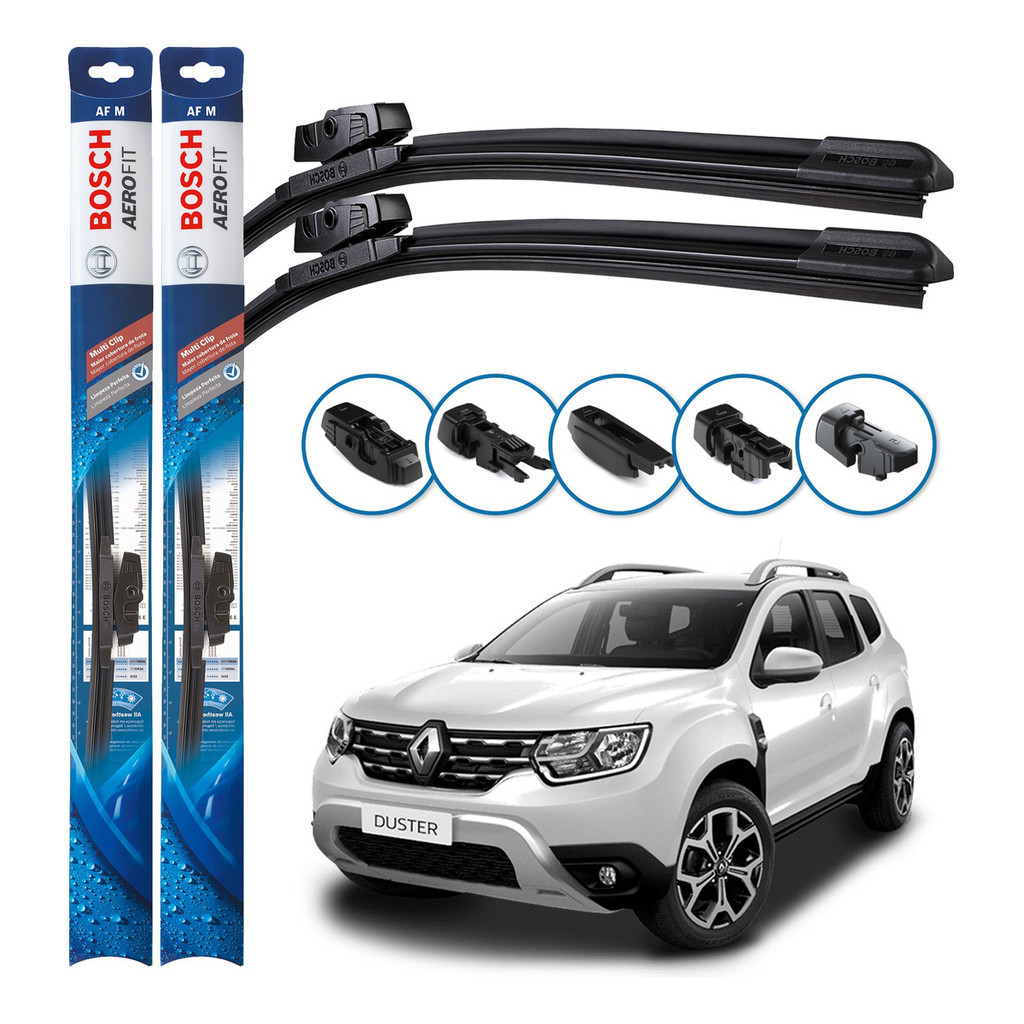 Par de Palhetas Limpador Parabrisa Multiclip Original Bosch Renault Duster 2021 A 2024