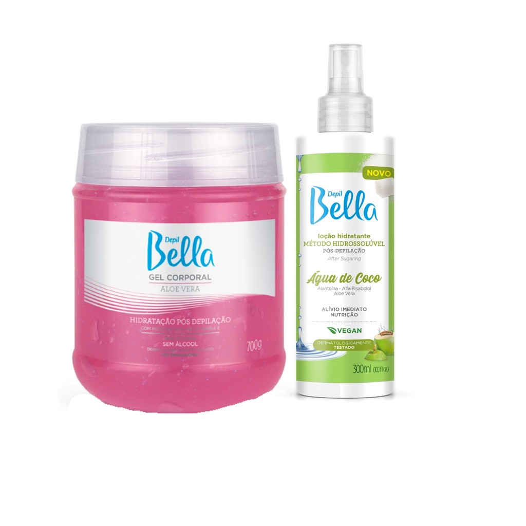 Kit Loção E Gel Pós Depilatório Corporal Vegano Depil Bella - Beauty