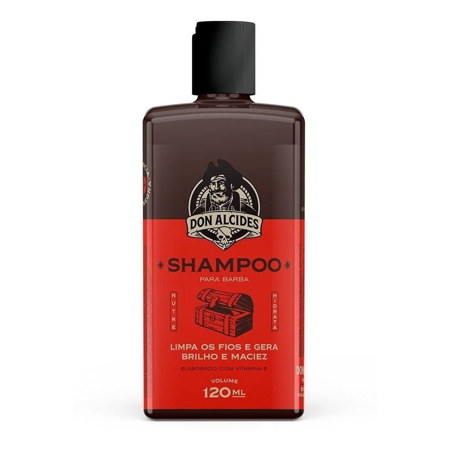 Shampoo Para Barba Hidratante Barba Negra 120ml Don Alcides