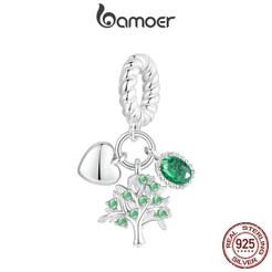 Bamoer 925 Sterling Sliver Charme Árvore Da Vida Design Pingente Acessórios Para Pulseira