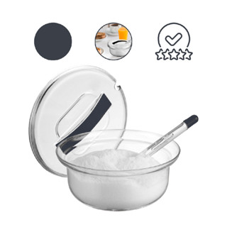 Acucareiro Mesa Tampa Colher Cinza Acrylic Line Cozinha