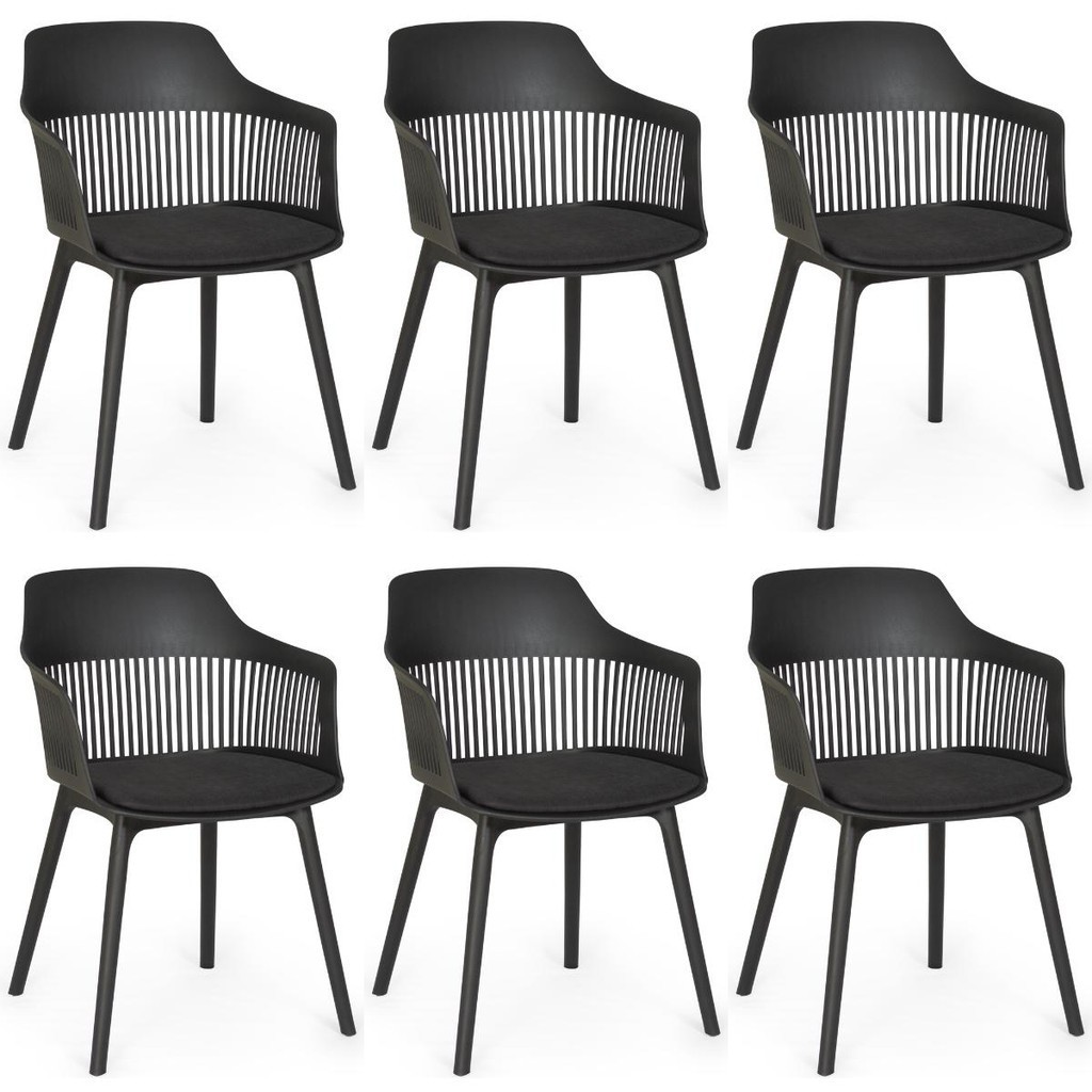 Kit 6 Cadeiras de Jantar Estofada Marcela