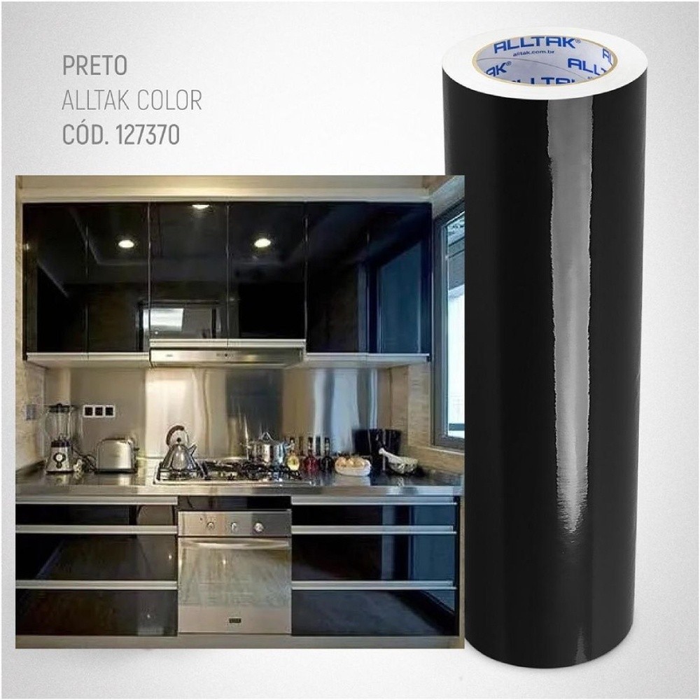 Vinil Adesivo Preto Lavável Tipo Papel Contact Para Envelopar