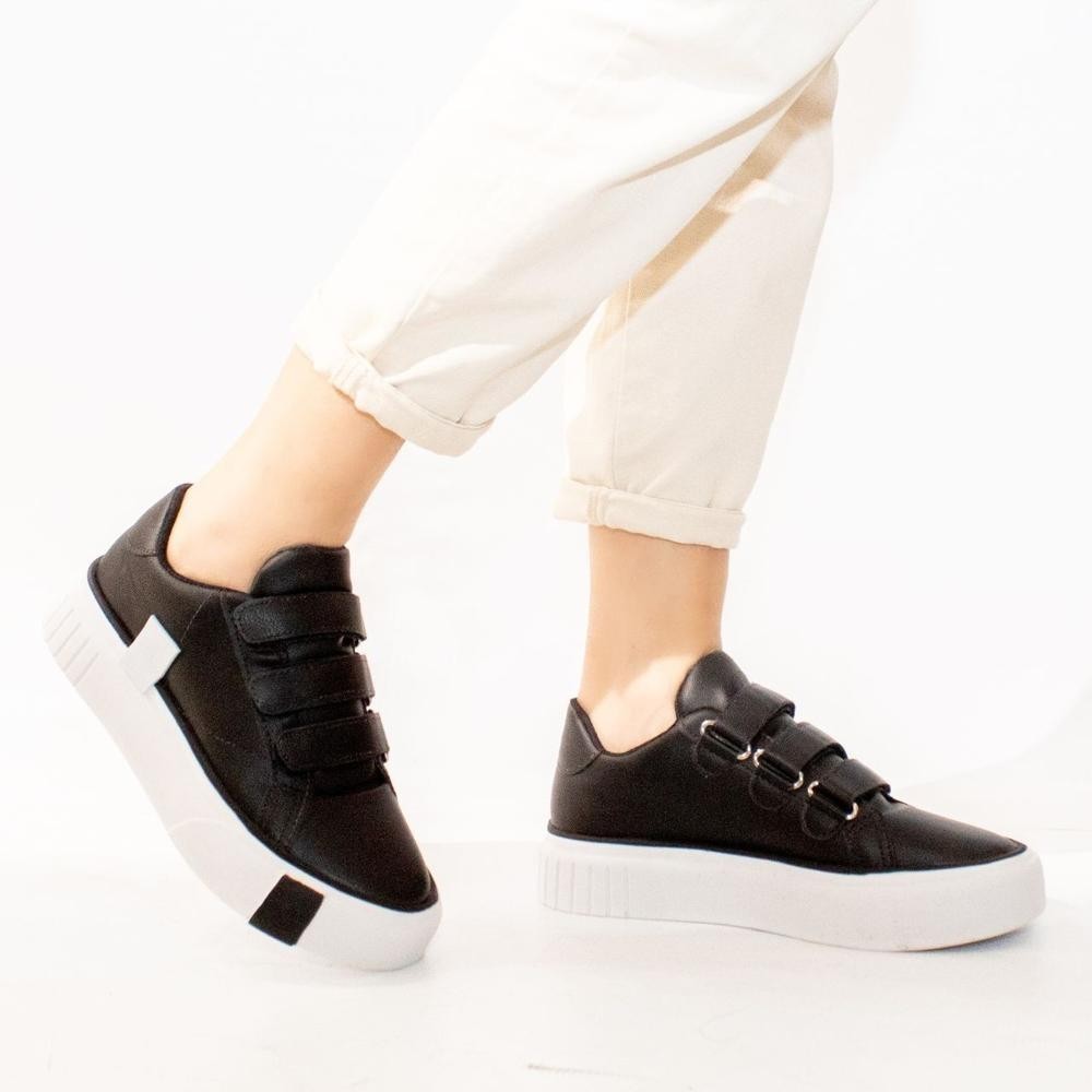 Tênis Zatta Mary Velcro Preto