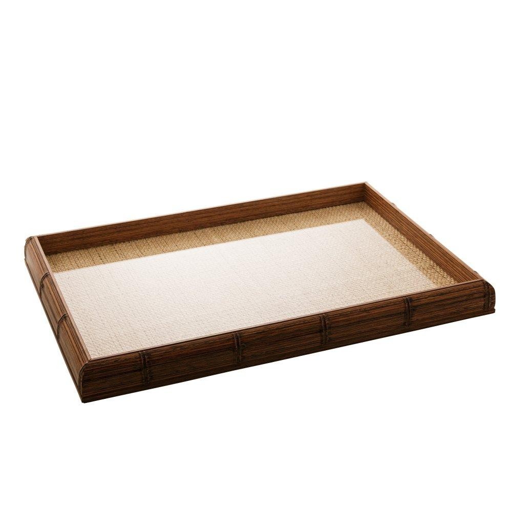 Bandeja Woodart de Madeira Bambu Natural 38cm x 24cm x 4cm em Oferta na Shopee