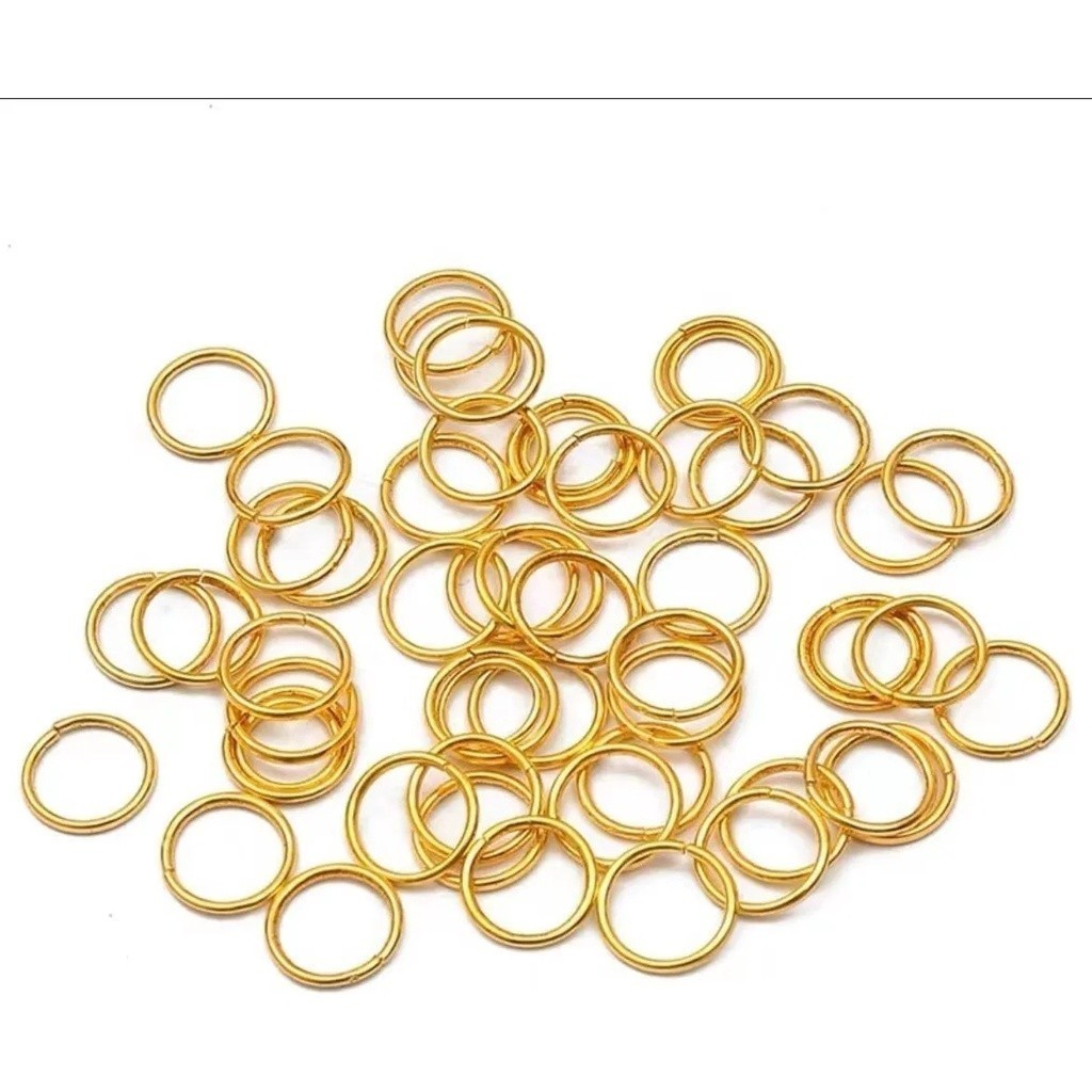 Argola Elo Metal P/ Bijuterias Dourado 8mm*0.9mm 100 Peças em Oferta na Shopee