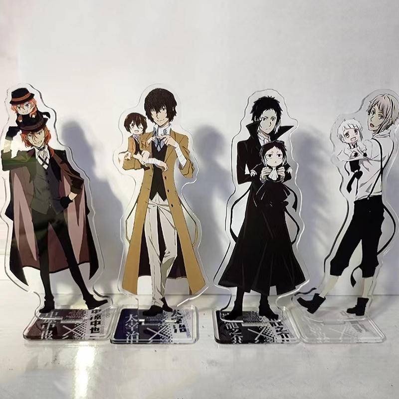 4 Estilos Anime Bungo Stray Dogs Figura Cosplay Stands Acrílico Dazai Osamu Nakajima Atsushi Nakahara Chuuya Akutagawa Ryuunosuke Modelo De Placa Fãs Coleção De Prendedores De Presente em Oferta na Shopee