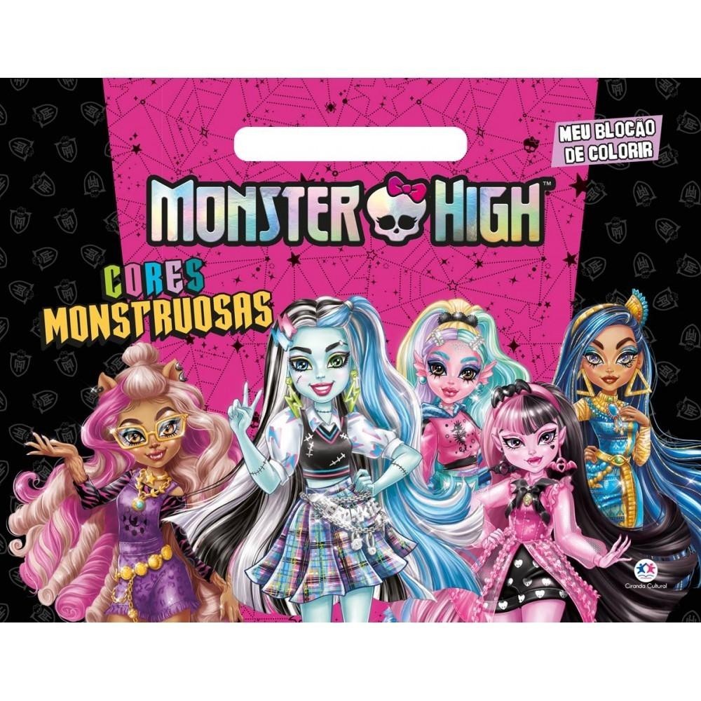 Livro Blocão de colorir Monster High - Cores monstruosas em Oferta na Shopee