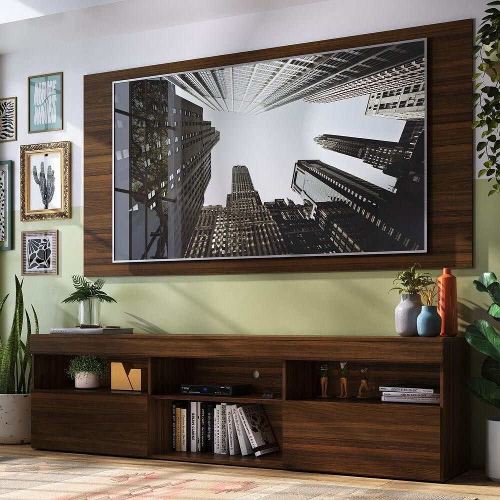 Rack com Painel P/TV até 65" Flórida Multimóveis  Duna em Oferta na Shopee