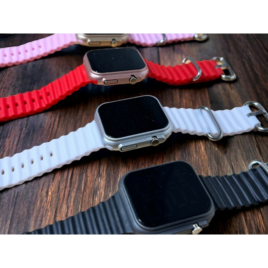 Relógio Masculino Feminino Led Quadrado Tipo Smartwatch Juvenil