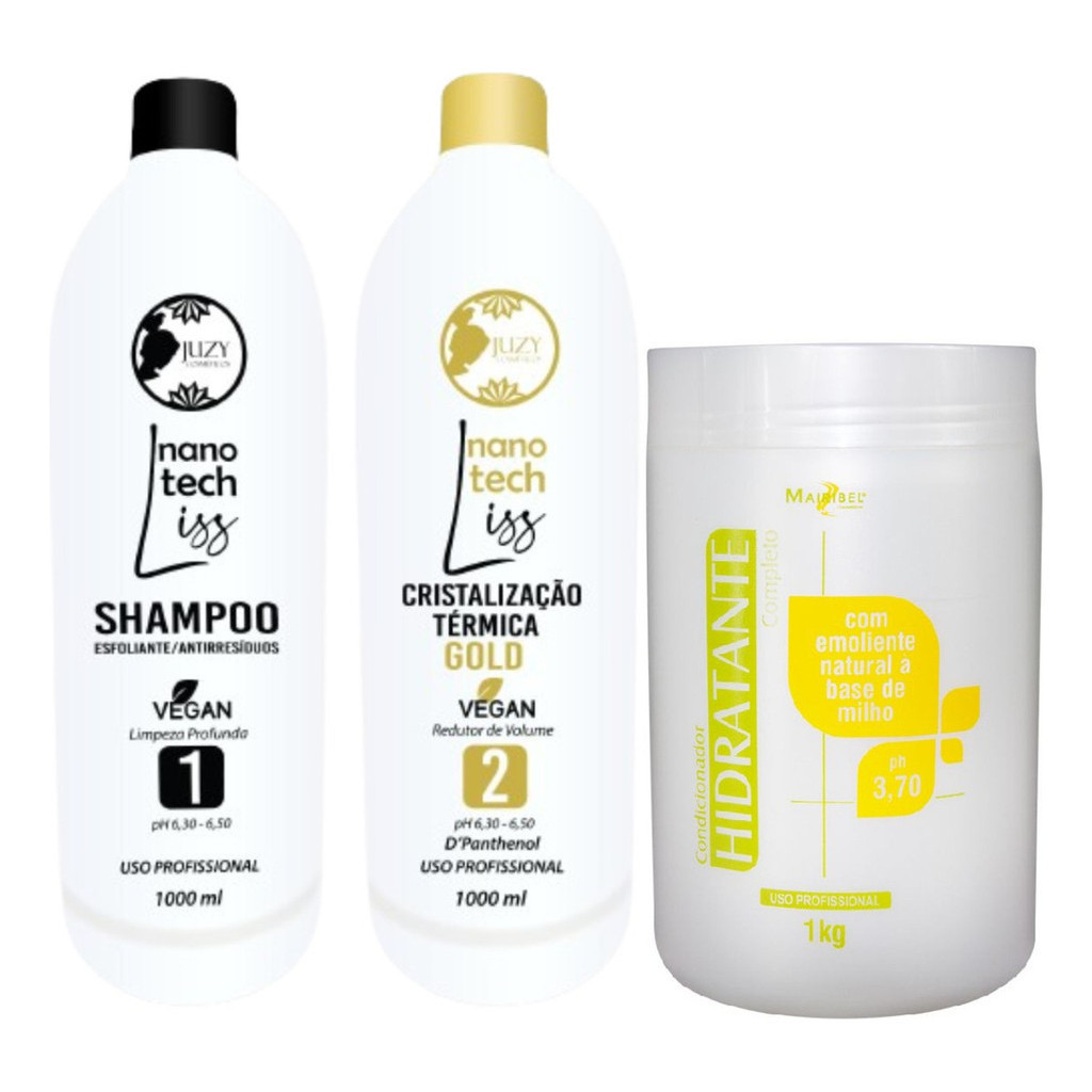Kit Cristalização Térmica Gold 1l + Condicionador Milho Mairibel 1kg