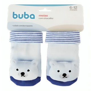 Meias Antiderrapante Com Chocalho Urso 14485 Buba em Oferta na Shopee