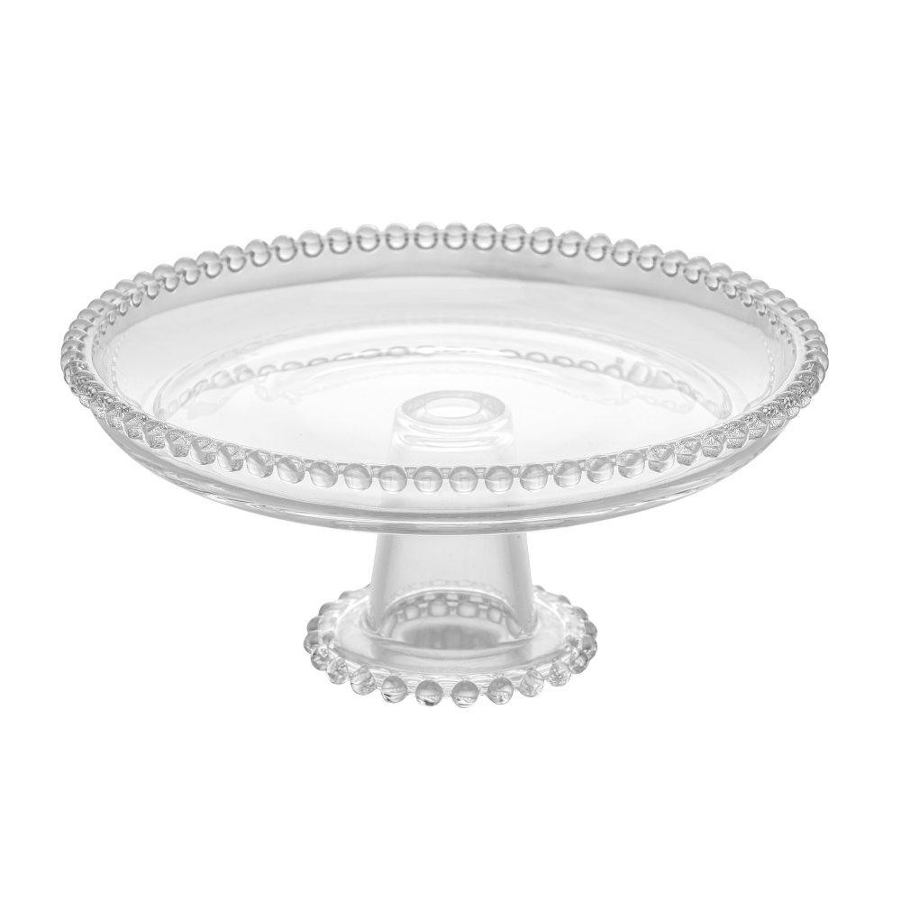 Prato de Cristal com Pé Pearl 20cm Wolff para Doces Bolos Frutas Sobremesas Mesa Posta Servir Decoração Elegante Lar Uso · foto 2