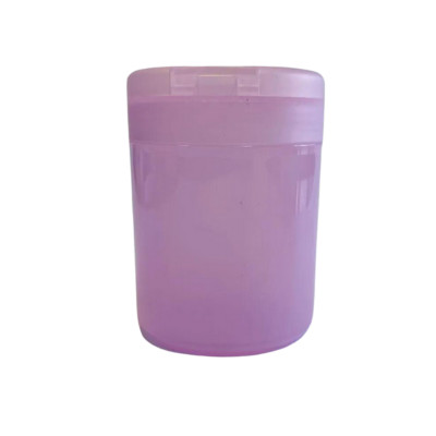 Organizador Porta Algodão E Cotonete 2 Em 1 Plástico Higiene Roxo