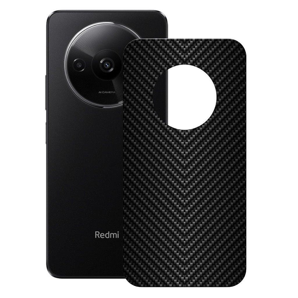 Película para Xiaomi Redmi A3 - Traseira de Fibra de Carbono Preta - Gshield em Oferta na Shopee
