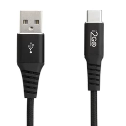 Cabo USB para USB-C i2GO Rápido Resistente 2 metros Nylon Trançado
