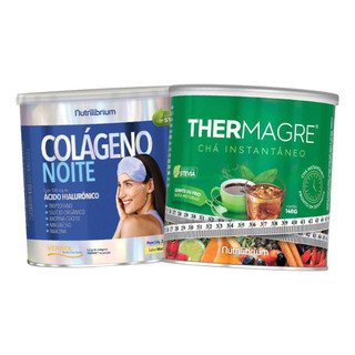 Colágeno Verisol Noite 200g + Chá Thermagre Solúvel 140g Nutrilibrium em Oferta na Shopee
